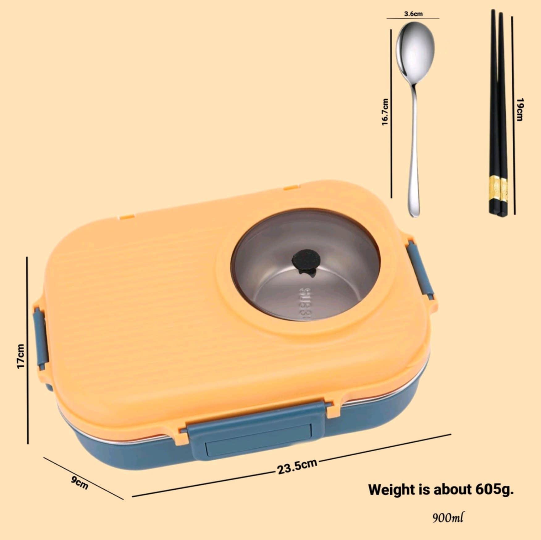 Insulated Lunch Box - Orange