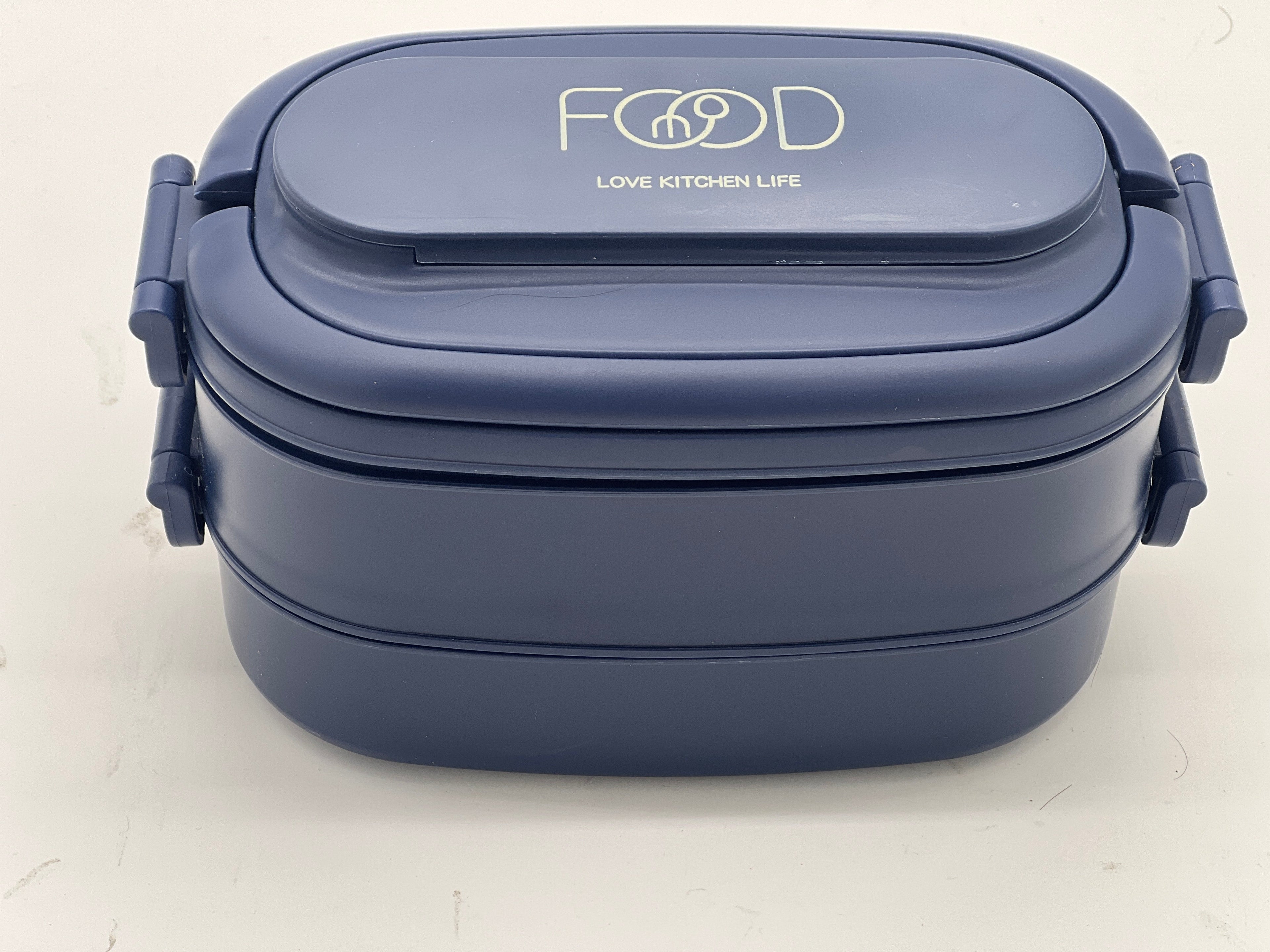 Stackable lunch box features - fork and spoon storage, easy carry, silicon seal, durable buckles