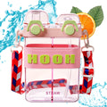 HOOH Kids Dual-Chamber Water Bottle green with crossbody strap on grass