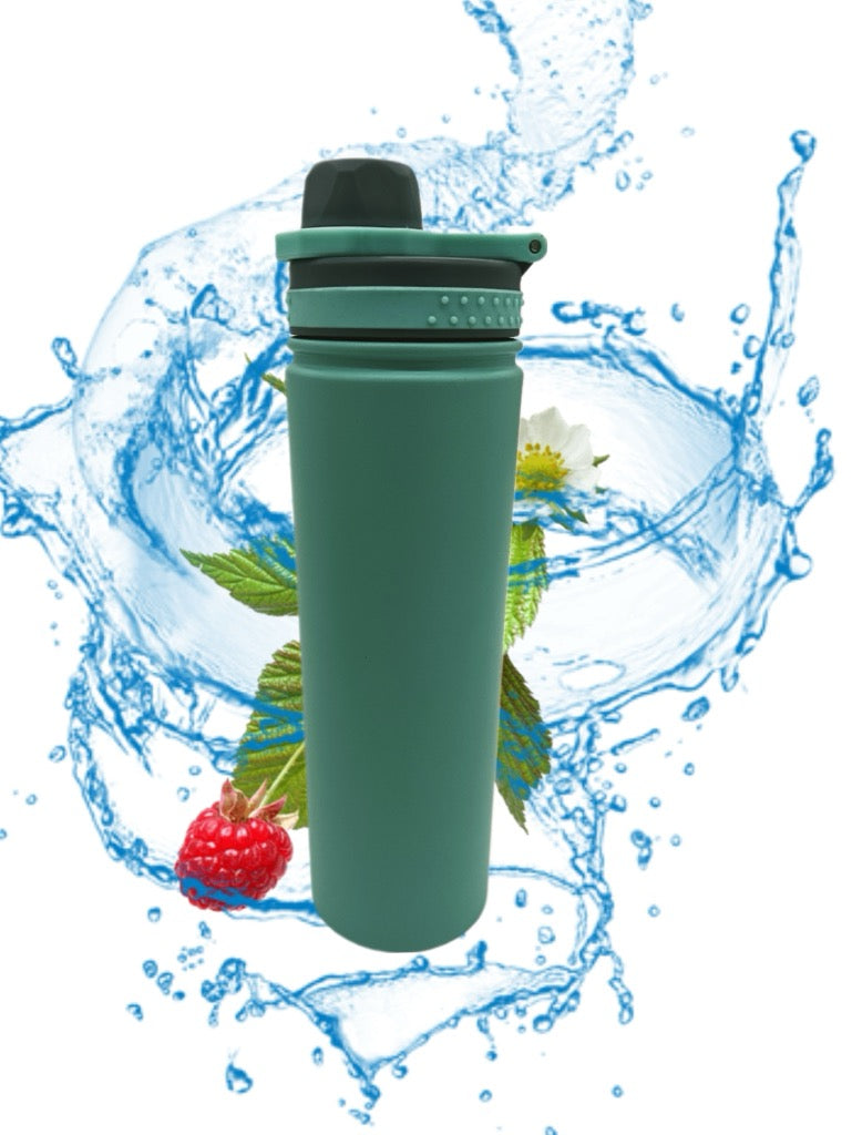 Sport Vacuum Insulated Water Bottle 750ml — Wide Mouth with Carry Handle