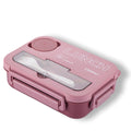 1300ml Lunch Box Yellow Blue open with food
