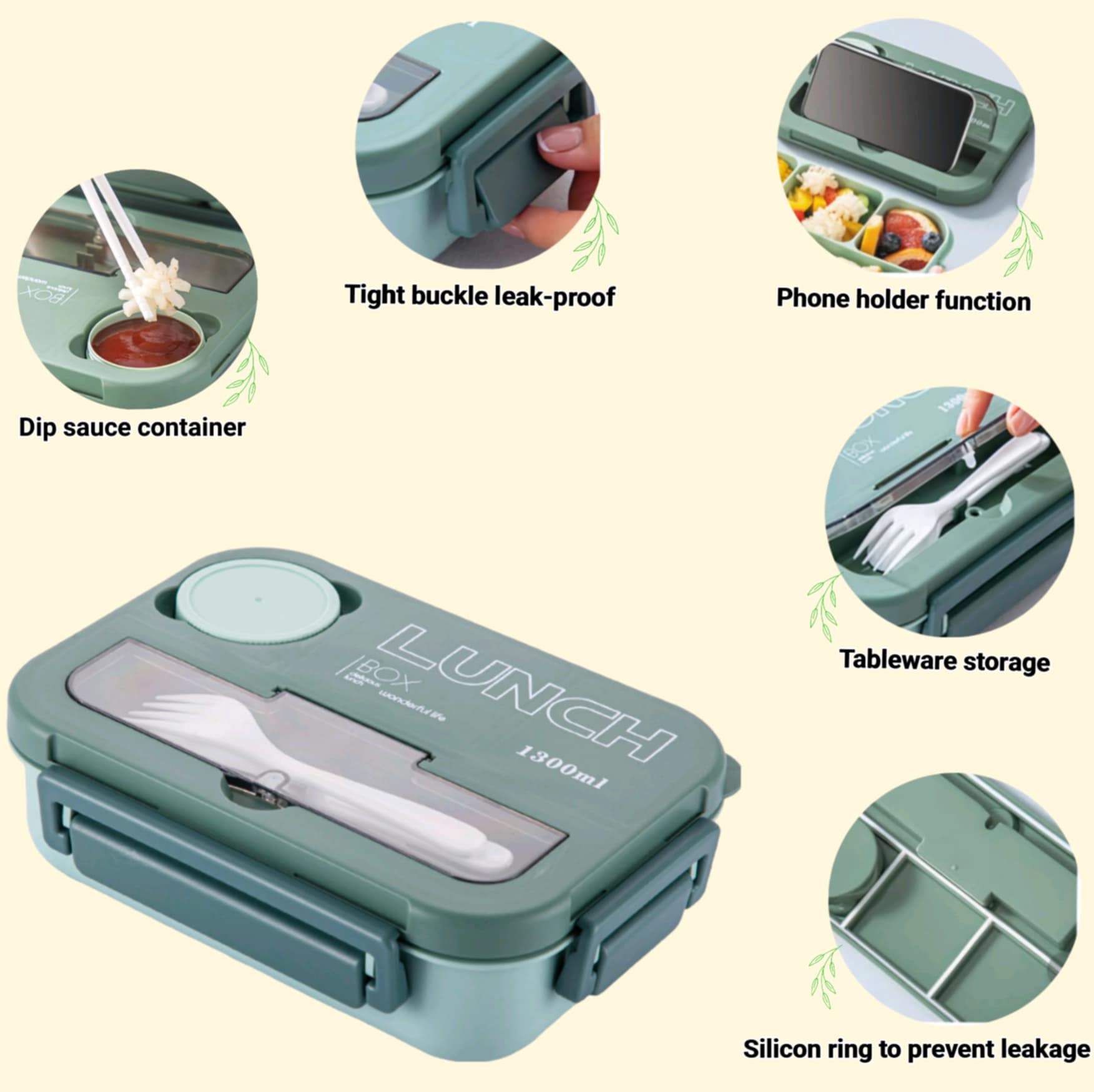 1300ml Lunch Box detail