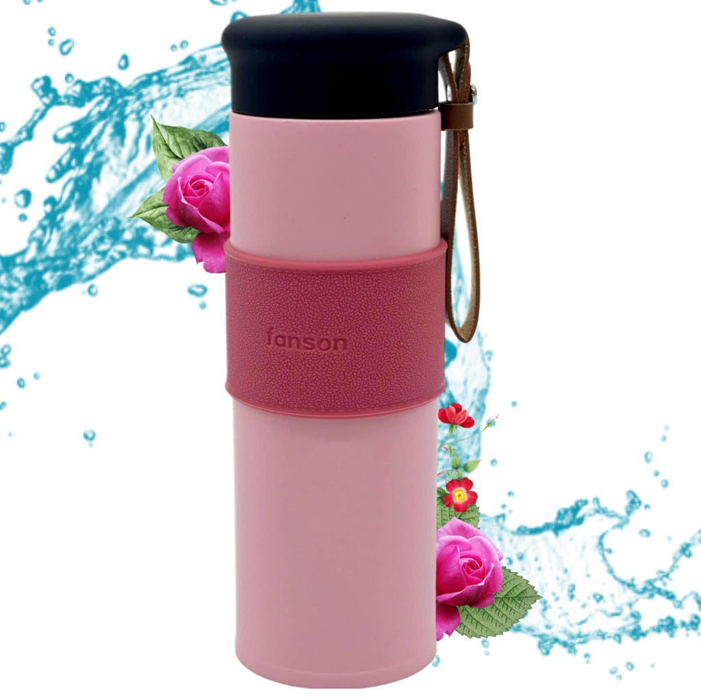 Fanson Thermos with Leather Strap 450ml – Stylish Insulated Travel Bottle