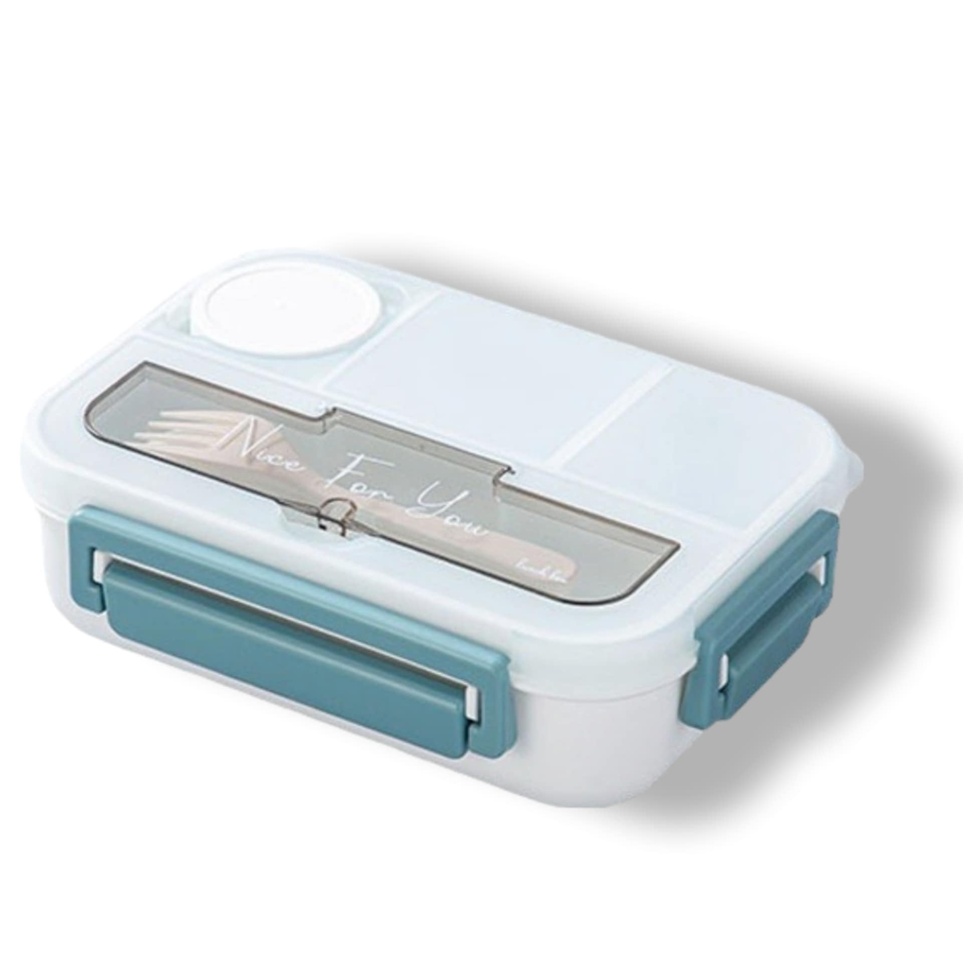 1300ml Leakproof Lunch Box with Cutlery & Sauce Container – Large Meal Prep Box